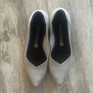 Rothy's Women's Light Gray Flats with Blue Accents
